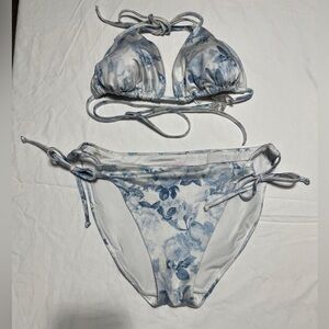 Victoria's Secret Blue Floral Bikini